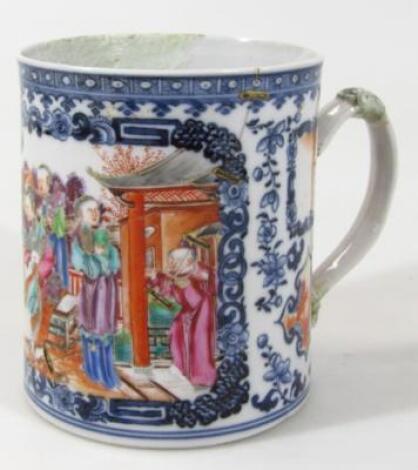 An 18thC Chinese export cider tankard