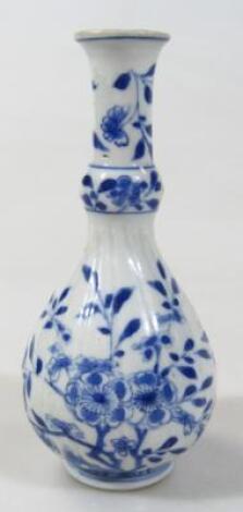 A Chinese blue and white porcelain Qing period vase