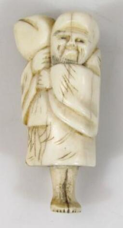 A Japanese Meiji period ivory netsuke