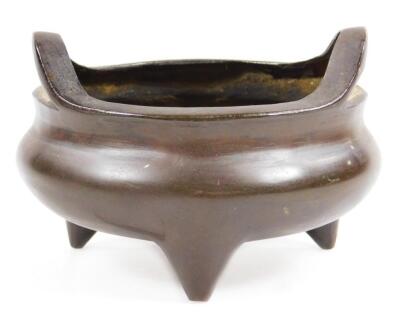 A Chinese cast bronze censer