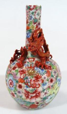A highly decorative Chinese porcelain Kangxi style vase