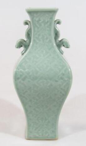 A Chinese porcelain celadon vase