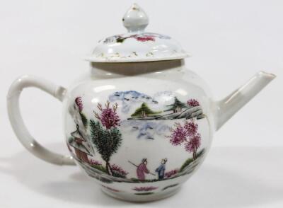 A late 19thC Chinese porcelain teapot cover and stand - 3