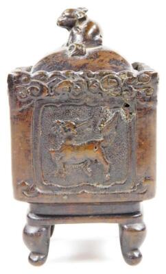 A Chinese bronze censer of square section - 3