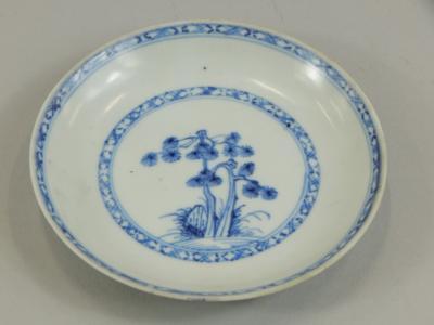 A Chinese blue and white saucer dish from The Nanking Cargo