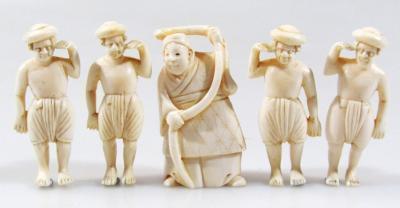 Various Chinese ivory and other figures
