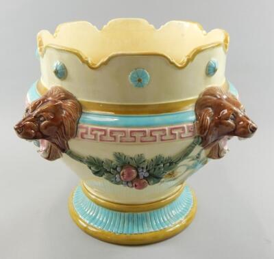 A Wedgwood majolica jardiniere