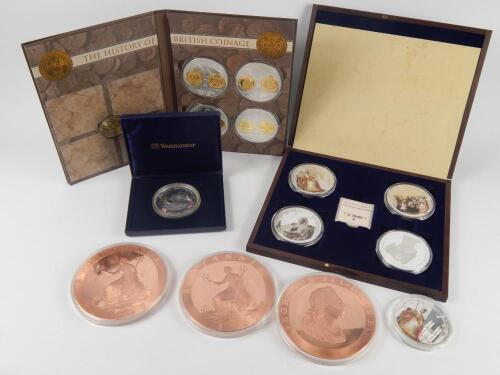 A Windsor Mint Queen Victoria Anniversary Collection of oversized coins