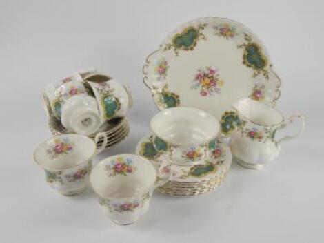 A Royal Albert porcelain part tea service