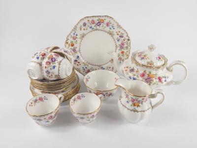 A Spode porcelain part tea service