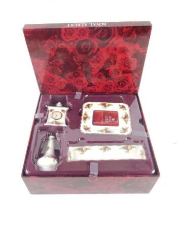 A Royal Albert porcelain dressing table set