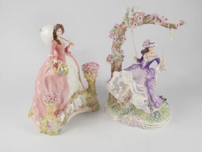 A Royal Worcester porcelain figure modelled as Summer's Dream