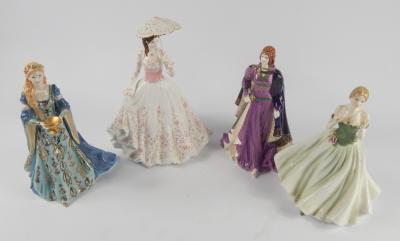 A group of Royal Worcester porcelain figures