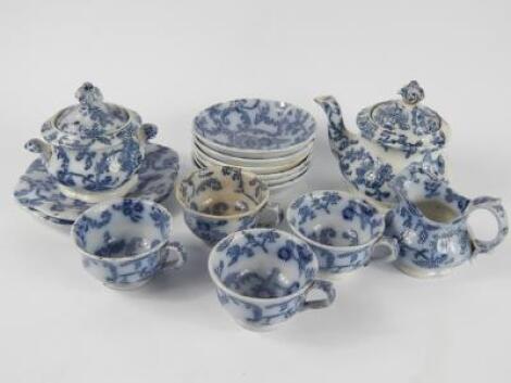 An early 19thC pottery child's part tea service