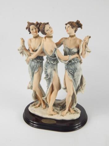 A Florence sculpture modelled as The Three Graces