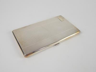 A George VI silver cigarette case