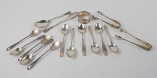 A set of six George VI silver teaspoons