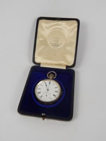 A George V silver keyless wind repeater pocket watch