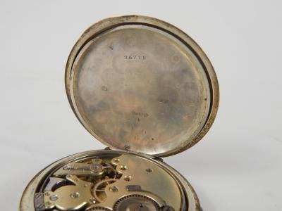 A George V silver keyless wind repeater pocket watch - 5