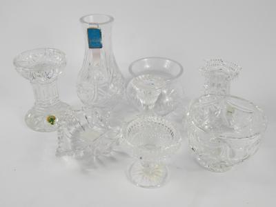 A Waterford Crystal Family Knot hurricane lamp shade