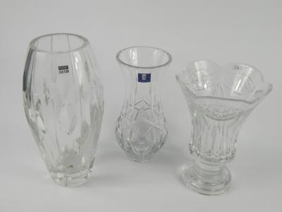 A Stuart Luxton Collection cut glass vase