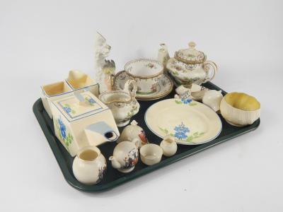 A Midwinter 1930's Porcelon four piece tea set