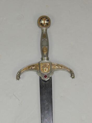 A replica Knights of the Round Table sword