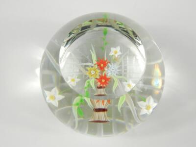 A Whitefriars cut glass paperweight Still Life - 2