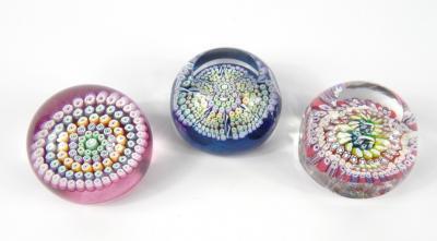 An Edinburgh crystal concentric millefiori paperweight