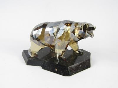 A Swarovski crystal model of a bear