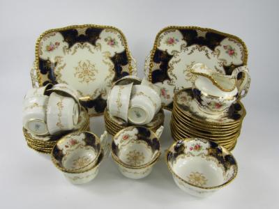 A Coalport porcelain late 19thC tea service