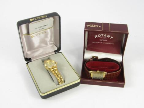 A Rotary gentleman's gold plated wristwatch