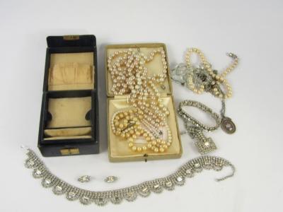 Silver and costume jewellery