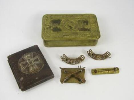 A German Great War base metal Iron Cross cigarette case