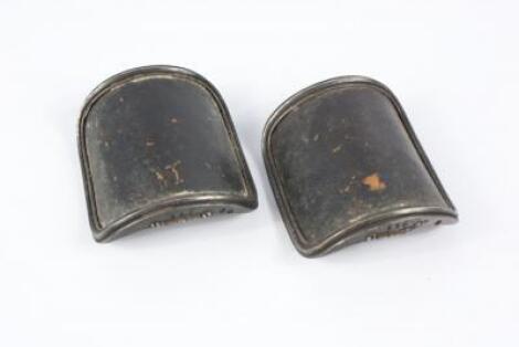 A pair of late 18thC silver mounted shoe buckles by William Eley