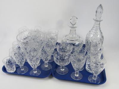 A Royal Doulton part suite of cut glass table ware