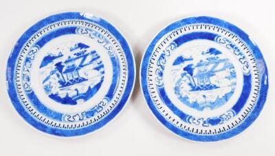 Various Chinese blue and white saucers - 6