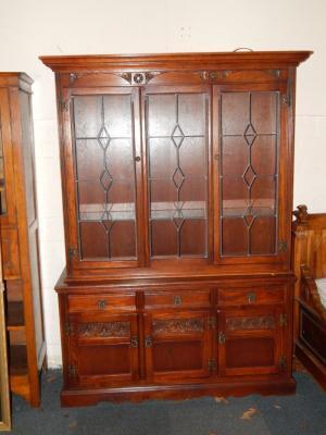 An Old Charm oak display cabinet