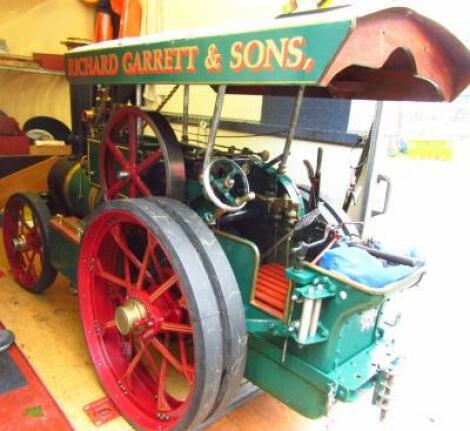 A 1/3 size 4" Richard Garrett & Sons model engine steam tractor