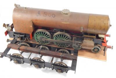 A scratch built live steam locomotive Atlantic G N with tender