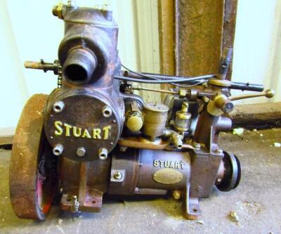 An early 20thC Stuart Turner marine boat petrol engine