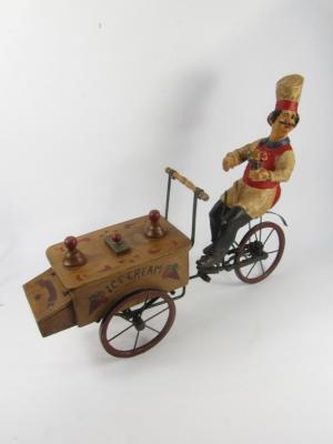 A plaster mid 20thC advertising figure of an ice cream vendor