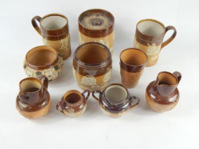 Doulton Lambeth stoneware two tone tankards