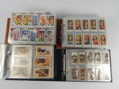 Three albums of cigarette cards