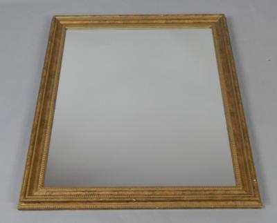 A burnished gilt composite rectangular wall mirror