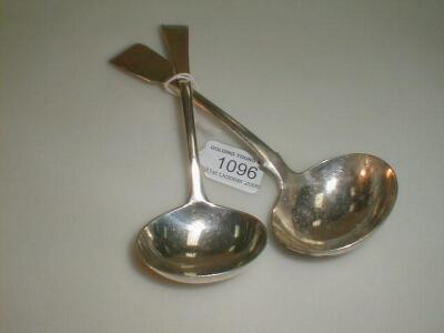 A George III silver Old English sauce ladle