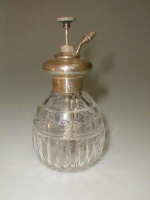 A George IV silver mounted scent atomiser