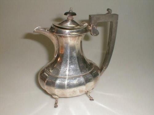 A George V silver hot water jug