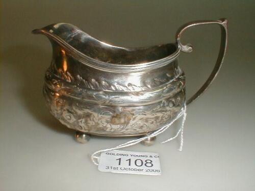 A George IV silver cream jug