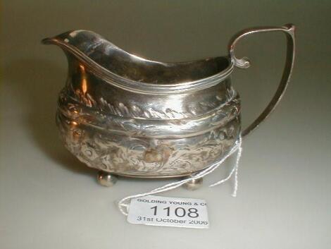 A George IV silver cream jug